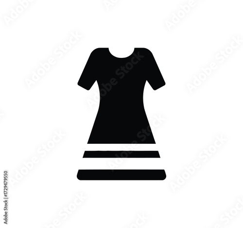 Set of thin line icons for clothing. editable stroke icons for luxury clothing. style icons. Symbols for T-shirt, pants, jacket, dress, shorts, shoes, and shirts.vector