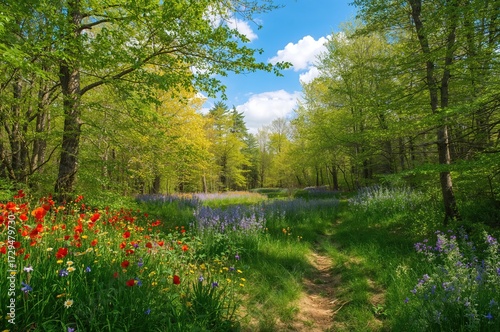 Vibrant blossoms filling th...