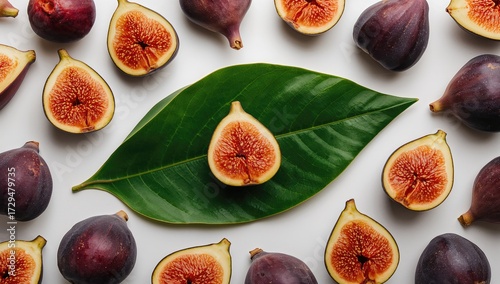Overhead view of fresh figs...