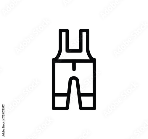 Set of thin line icons for clothing. editable stroke icons for luxury clothing. style icons. Symbols for T-shirt, pants, jacket, dress, shorts, shoes, and shirts.vector