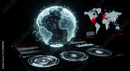 Global Network Connectivity and Data Visualization Technologies for International Information Exchange and Digital Communication Strategies