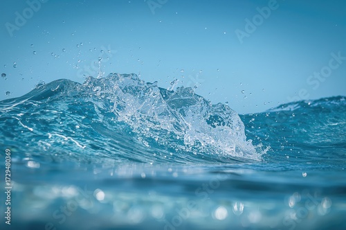 Clear flowing water waves s...