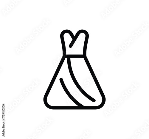 Set of thin line icons for clothing. editable stroke icons for luxury clothing. style icons. Symbols for T-shirt, pants, jacket, dress, shorts, shoes, and shirts.vector