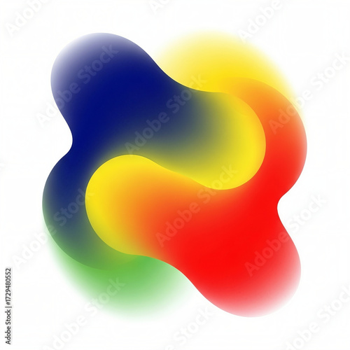 Vibrant Gradient Abstract Fluid Shape