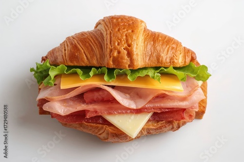 Top view of a croissant fil...