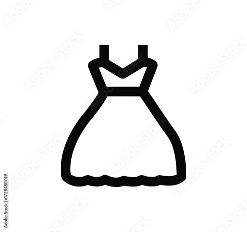 Set of thin line icons for clothing. editable stroke icons for luxury clothing. style icons. Symbols for T-shirt, pants, jacket, dress, shorts, shoes, and shirts.vector