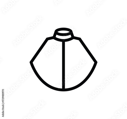 Set of thin line icons for clothing. editable stroke icons for luxury clothing. style icons. Symbols for T-shirt, pants, jacket, dress, shorts, shoes, and shirts.vector