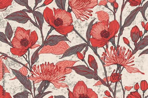 Seamless botanical design f...