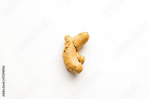 Raw ginger root isolated on...