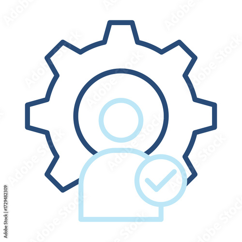 Specialist Icon Color Outline Style. Vector Illustration Design