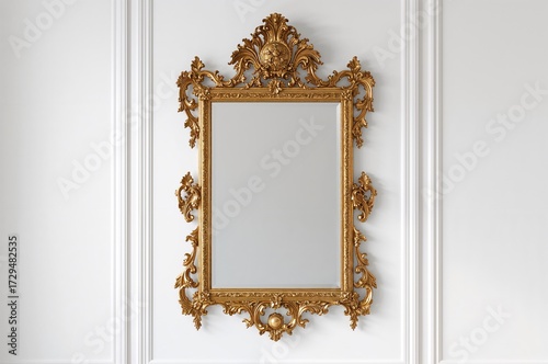 Antique golden framed mirro...