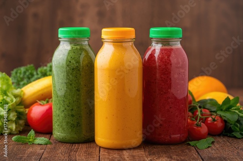 Smoothies made from fruits ...