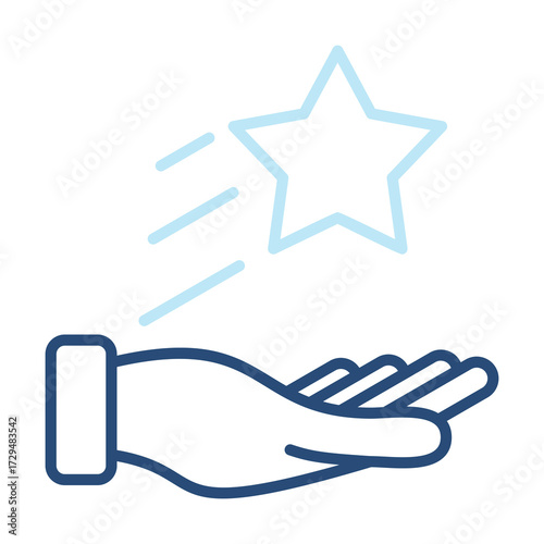 Aspiration Icon Color Outline Style. Vector Illustration Design