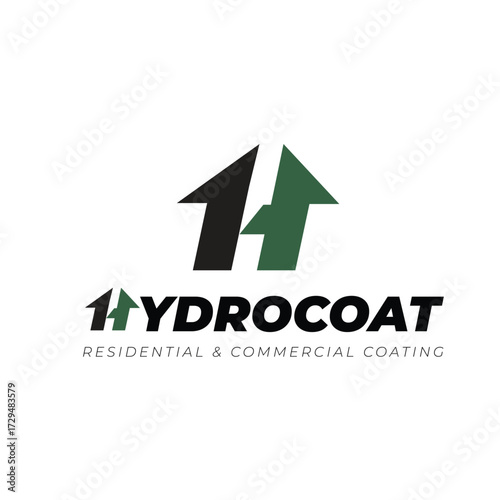 Hydrocoat Logo in black and green wirh white background