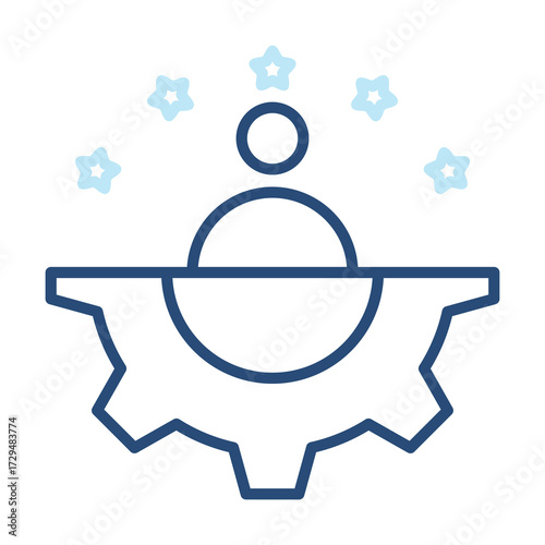 Expert Icon Color Outline Style. Vector Illustration Design