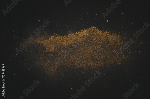 A shimmering golden dust st...