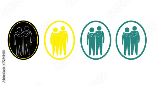 Symbolic Representation of Friendship and Unity Across Different Colors and Contexts