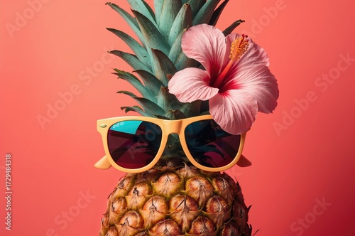 Humorous pineapple wearing ...