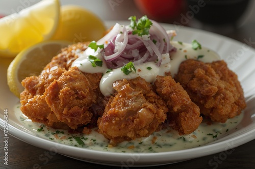 Crispy Chicken Served with ...