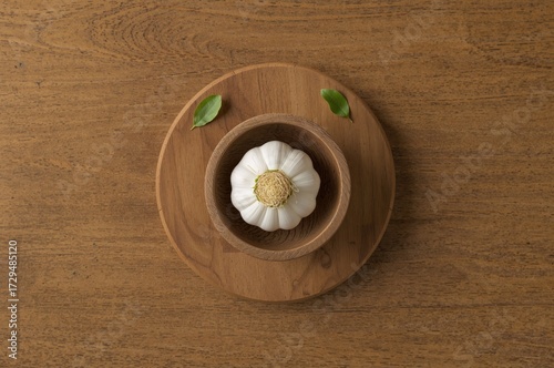 Clove of garlic resting in ...