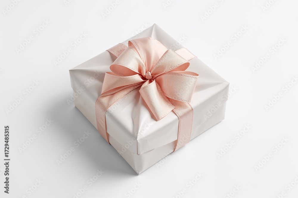 Obraz premium Isolated Gift Container on a White Backdrop