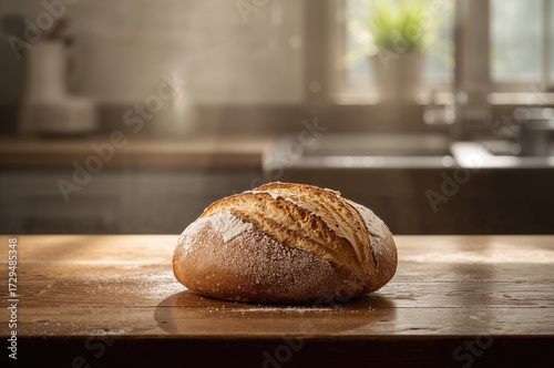 Bread freshly baked using f...