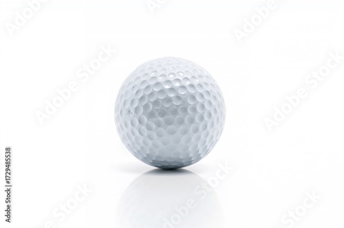 Golf sphere on a plain whit...
