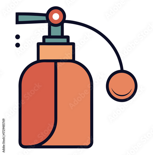 Vintage style perfume atomizer spray bottle