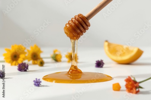 Fresh honey and honeycombs ...