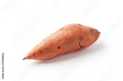 Fresh yam on a white backdrop
