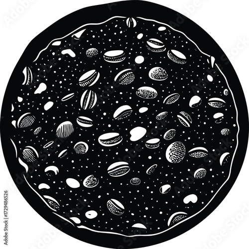 Abstract glowing geometric shapes in dark space dynamic light particles flowing isolated on transparent background