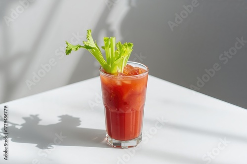 Bloody Mary cocktail with c...