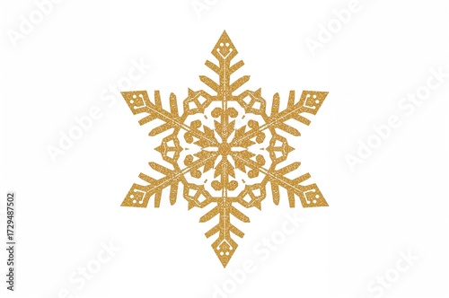 Golden sparkling snowflake ...