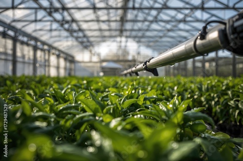 Overhead view of a greenhou...