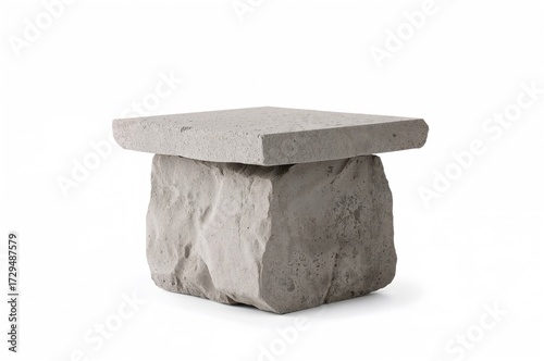 Flat stone bases positioned...