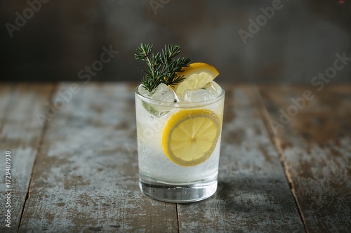 Refreshing gin and tonic se...
