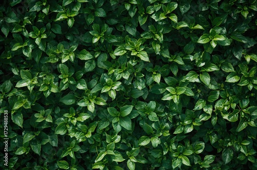 Wallpaper Mural Texture of vibrant green leaves. Background of fresh leafy hedge. Torontodigital.ca