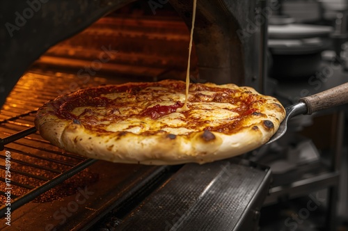 Hot pizza just removed from...