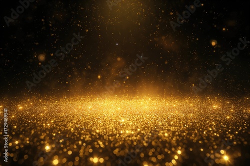 Abstract gold particles wit...