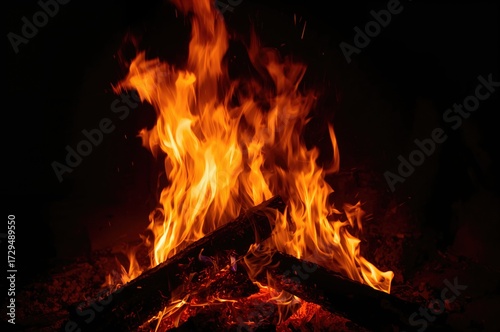 Reflections of Firelight on...