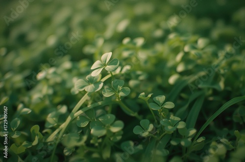 Background of green clover ...