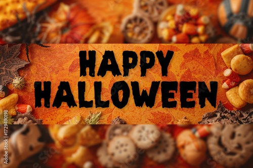 Festive Halloween Sign Feat...