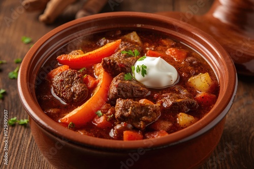 Beef stew with potatoes and...