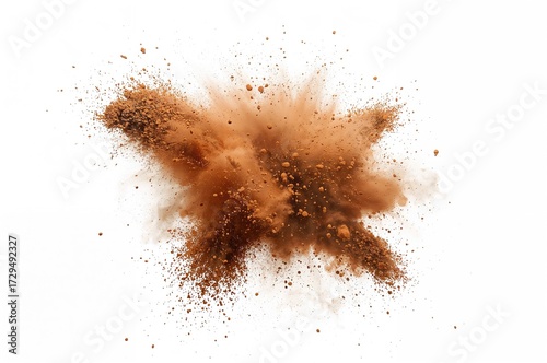 Brown powder burst captured...