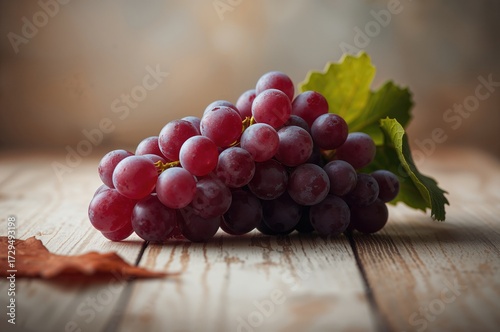 Fresh red grapes with selec...