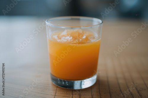 Close-up of a Glass Filled ...