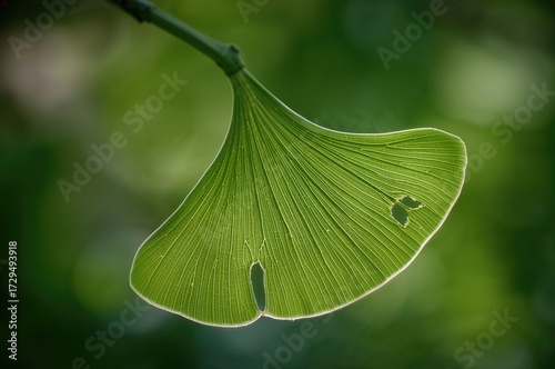 Close-up of a Ginkgo Biloba...