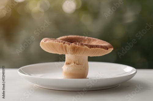 Plate of fresh king trumpet...