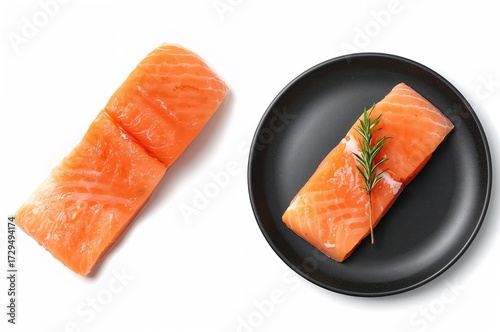Salmon fillet with rosemary...