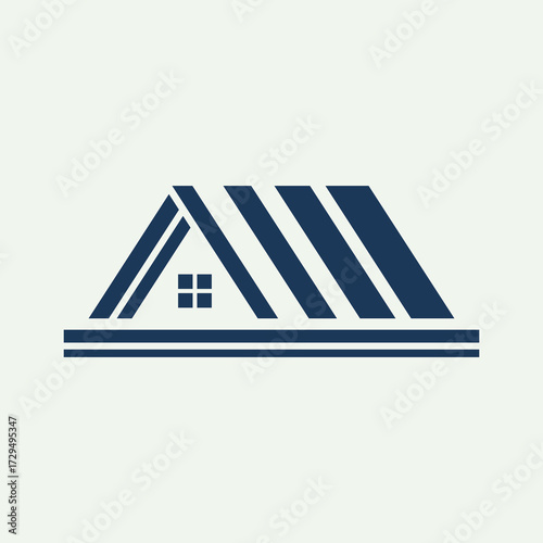 Modern Roofline Logo for Real Estate and Construction Branding | Elegant Home Roof Logo for Architecture and Property Firms | Clean Residential Roof Design for Real Estate Identity | Clean house roof